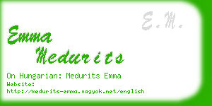 emma medurits business card